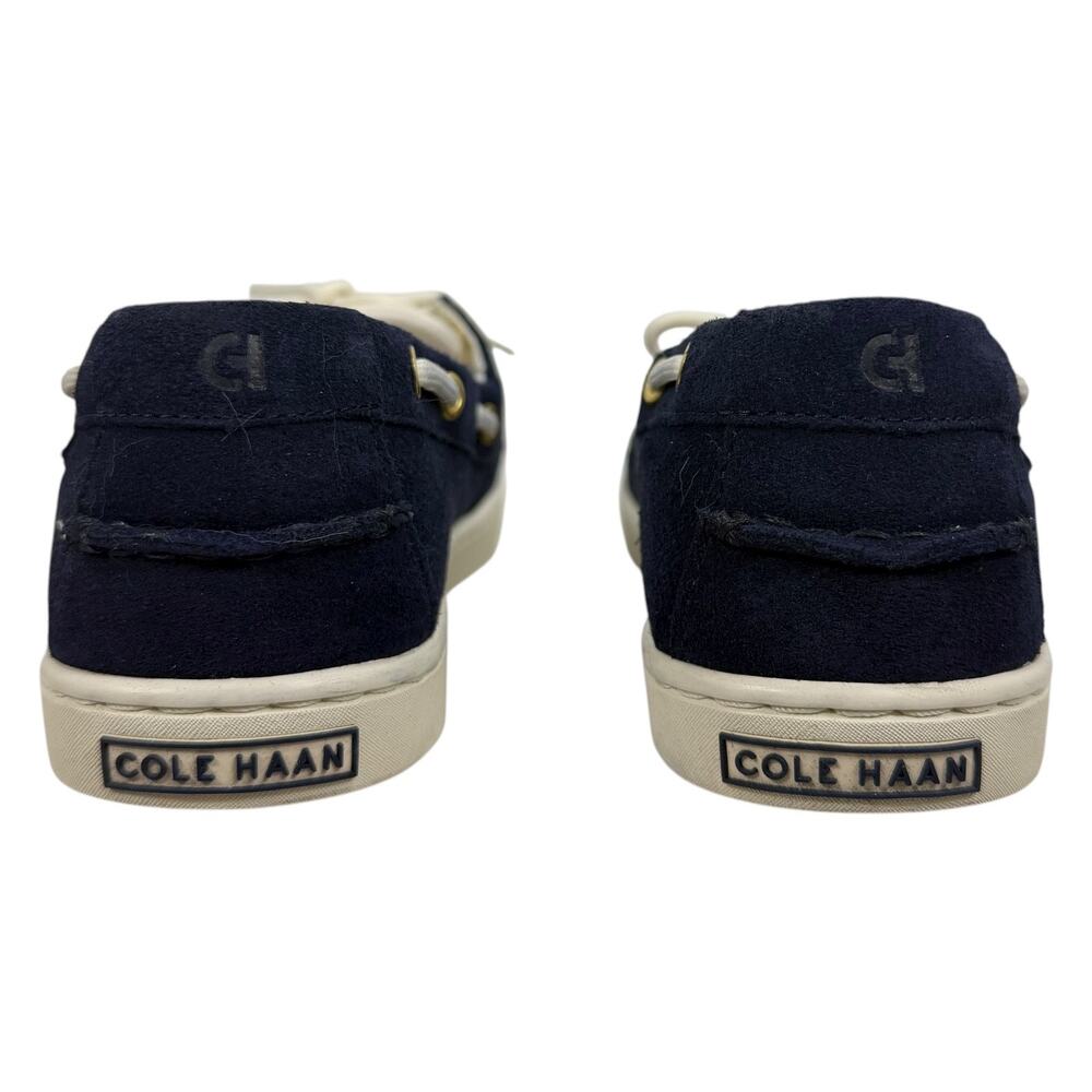NEW Cole Haan Nantucket Canvas Suede Boat Shoes Midnight Moon Size 8B - Picture 9 of 15